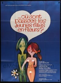 8f767 MAIS OU SONT PASSEES LES JEUNES FILLES EN FLEURS French 1p 1975 Hurel art of naked man & girl!