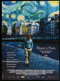 8f774 MIDNIGHT IN PARIS French 1p 2011 cool image of Owen Wilson under Van Gogh's Starry Night!