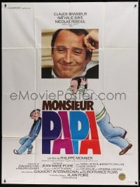8f780 MONSIEUR PAPA French 1p 1977 Ferracci art of Claude Brasseur with his son!