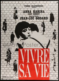 8f787 MY LIFE TO LIVE second printing French 1p 1962 Jean-Luc Godard's Vivre sa Vie, Anna Karina!