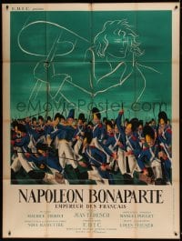 8f792 NAPOLEON BONAPARTE EMPEREUR DES FRANCAIS French 1p 1951 Ballif art of historic battle!