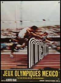 8f803 OLYMPICS IN MEXICO French 1p 1969 Olimpiada en Mexico, cool Georges Kerfyser hurdling art!