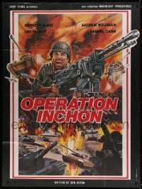 8f807 OPERATION INCHON French 1p 1970s art of soldiers, jets & tanks on raging battlefield!