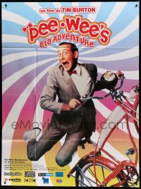8f817 PEE-WEE'S BIG ADVENTURE French 1p R2007 Tim Burton, best image of Paul Reubens & beloved bike!