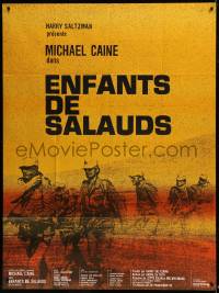 8f830 PLAY DIRTY French 1p 1969 different Bourduge art of Michael Caine & World War II soldiers!