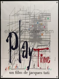 8f831 PLAYTIME French 1p 1967 Jacques Tati, great artwork by Baudin & Rene Ferracci!