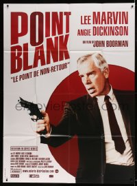 8f834 POINT BLANK French 1p R2011 great image of Lee Marvin with gun, John Boorman film noir!