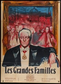 8f837 POSSESSORS style A French 1p 1958 Les Grandes Familles, art of Jean Gabin by Rene Peron!