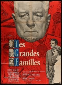 8f838 POSSESSORS style B French 1p 1958 Les Grandes Familles, art of Jean Gabin by Rene Ferracci!