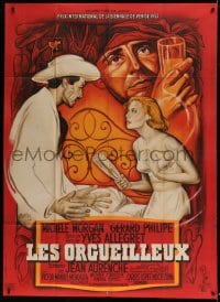 8f843 PROUD & THE BEAUTIFUL French 1p 1953 Allegret's Les Orgueilleux, Michele Morgan, Peron art!