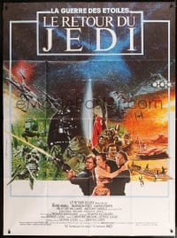 8f858 RETURN OF THE JEDI French 1p 1983 George Lucas classic, different montage art by Michel Jouin
