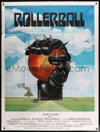 8f866 ROLLERBALL French 1p 1975 cool completely different artwork by Jouineau Bourduge!