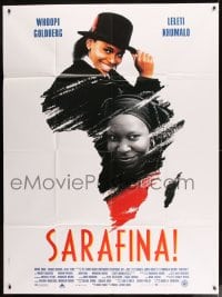 8f879 SARAFINA French 1p 1993 different image of Whoopi Goldberg & Leleti Khumalo in Africa!
