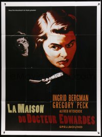 8f908 SPELLBOUND French 1p R2009 Alfred Hitchcock, Ingrid Bergman, Gregory Peck, original 1948 art!