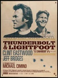 8f937 THUNDERBOLT & LIGHTFOOT French 1p R2011 different image of Clint Eastwood & Jeff Bridges!