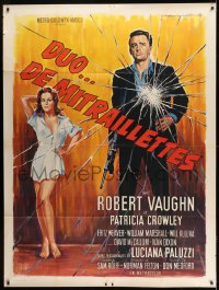 8f943 TO TRAP A SPY French 1p 1965 Robert Vaughn, The Man from UNCLE, different Roger Soubie art!