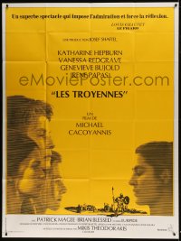 8f951 TROJAN WOMEN French 1p 1971 Katharine Hepburn, Redgrave, Bujold, Papas, Cacoyannis, different!