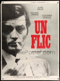 8f957 UN FLIC French 1p 1972 Jean-Pierre Melville's Un Flic, close up of smoking Alain Delon!