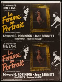 8f990 WOMAN IN THE WINDOW French 1p R1987 Fritz Lang, Edward G. Robinson, sexy Joan Bennett!