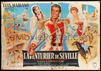 8f011 ADVENTURER OF SEVILLE French 2p 1954 Georges Allard art of Luis Mariano with sword & girls!