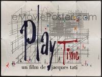 8f003 PLAYTIME French 8p 1967 Jacques Tati, great artwork by Baudin & Rene Ferracci!