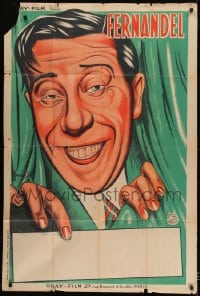 8f027 FERNANDEL French 32x47 1939 great art of the legendary French comic actor by Francois!