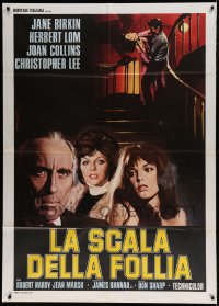 8f281 DARK PLACES Italian 1p 1974 Christopher Lee, Joan Collins, different art by Enzo Nistri!