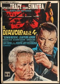 8f287 DEVIL AT 4 O'CLOCK Italian 1p 1961 different artwork of Spencer Tracy & Frank Sinatra!