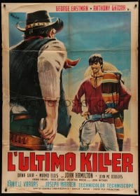 8f291 DJANGO THE LAST KILLER Italian 1p 1967 great spaghetti western art by DeAmicis!