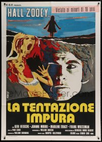 8f343 I DISMEMBER MAMA Italian 1p 1974 different Avelli art of psycho serial killer & scared women!