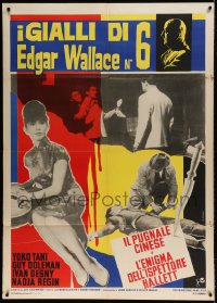 8f344 I GIALLI DI EDGAR WALLACE N.6 Italian 1p 1966 from episodes of Edgar Wallace Mystery Theatre!