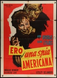 8f346 I WAS AN AMERICAN SPY Italian 1p 1954 different Ciriello art of Ann Dvorak attacked!
