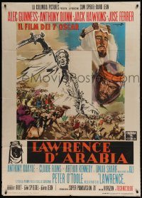 8f364 LAWRENCE OF ARABIA Italian 1p 1963 David Lean classic, Peter O'Toole, cool Cesselon art!