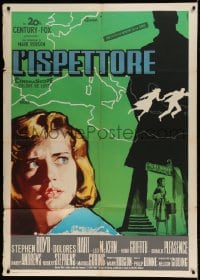 8f366 LISA Italian 1p 1964 Stephen Boyd, Dolores Hart, The Inspector, different Manno art!