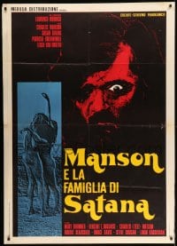 8f380 MANSON Italian 1p 1973 documentary about serial killer Charles Manson, different image!