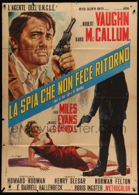 8f400 ONE OF OUR SPIES IS MISSING Italian 1p 1966 Man from UNCLE, Stefano art of Robert Vaughn!