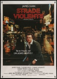 8f450 THIEF Italian 1p 1981 Michael Mann, cool image of James Caan, Violent Streets!