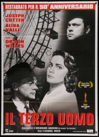8f451 THIRD MAN Italian 1p R1999 Orson Welles, Joseph Cotten & Alida Valli by Ferris wheel, classic!