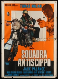 8f104 COP IN BLUE JEANS Italian 2p 1976 Squadra Antiscippo, Jack Palance, Tomas Milian w/motorcycle