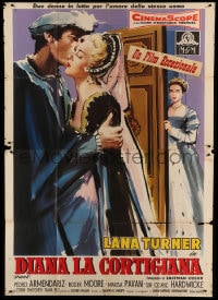 8f115 DIANE Italian 2p 1956 different Nano art of Lana Turner with another woman's man!