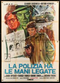 8f153 KILLER COP Italian 2p 1975 La polizia ha le mani legate, Ezio Tarantelli crime art!