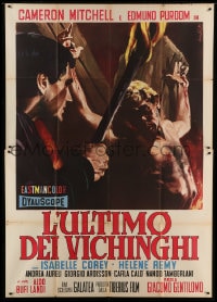 8f162 LAST OF THE VIKINGS Italian 2p 1962 L'ultimo dei Vikinghi, different art by Enzo Nistri!