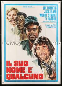8f163 LAST REBEL Italian 2p 1971 Piovano art of Joe Namath, Woody Strode, Jack Elam & Ty Hardin!