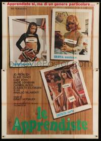 8f167 LOVE APPRENTICES Italian 2p 1977 different censored images of girls willing to learn anything!