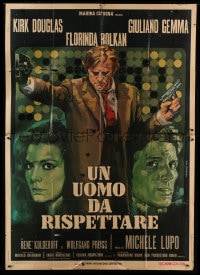 8f173 MAN TO RESPECT Italian 2p 1971 art of Kirk Douglas, Bolkan & Gemma by Piero Ermanno Iaia!