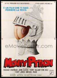 8f177 MONTY PYTHON & THE HOLY GRAIL Italian 2p 1975 screwball comedy classic, wacky different art!