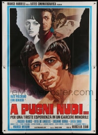 8f181 NAKED FISTS Italian 2p 1974 Marcello Zeani, A pugni nudi, art of Enzo Pulcrano & Femi Benussi