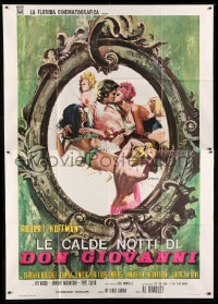 8f182 NIGHTS & LOVES OF DON JUAN Italian 2p 1971 art of Robert Hoffman & sexy girls by P. Franco!