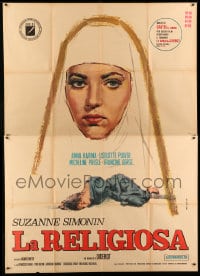 8f184 NUN Italian 2p 1967 art of religious Anna Karina & Suzanne Simonin by Angelo Cesselon!