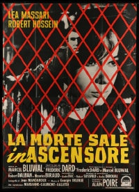 8f185 PARIS PICK-UP Italian 2p 1963 Le Monte-Charge, Lea Massari, Robert Hossein, murder mystery!